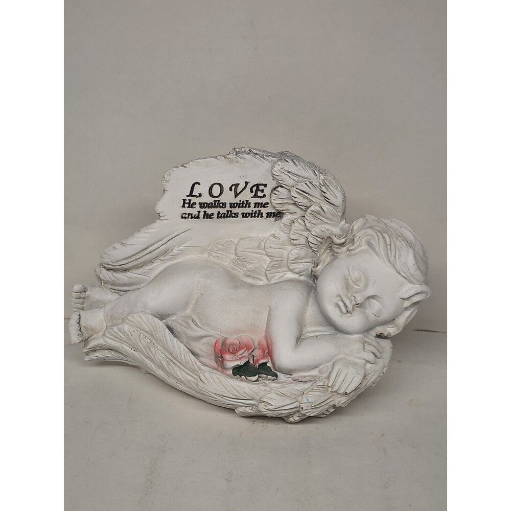 Mini Garden Statue Indoor/outdoor Baby Angel With Inspirational Words